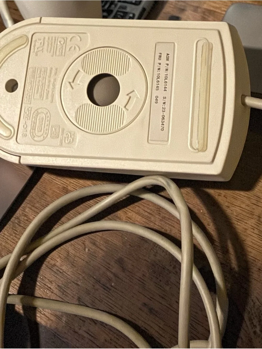 IBM Beige Wired Optical Mouse - Beige